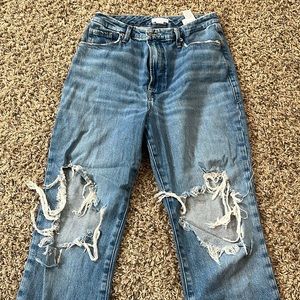 Distressed Good American jeans